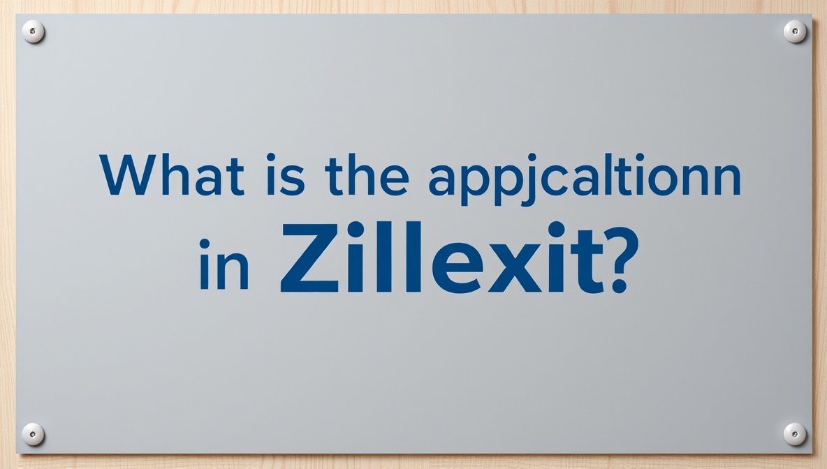 what is application in zillexit software